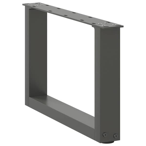 vidaXL Soffbordsben U-formade 2 st antracit 50x(30-31) cm stål