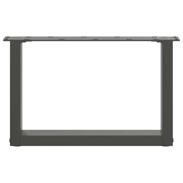 vidaXL Soffbordsben U-formade 2 st antracit 50x(30-31) cm stål