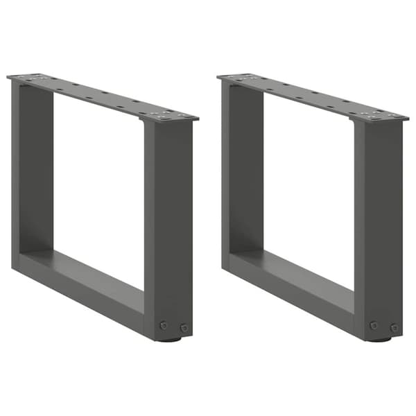 vidaXL Soffbordsben U-formade 2 st antracit 50x(30-31) cm stål