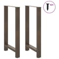 Miniatyrbilde 3 av 10: vidaXL Barbordben naturstål 2 stk 60x(100-101) cm stål
