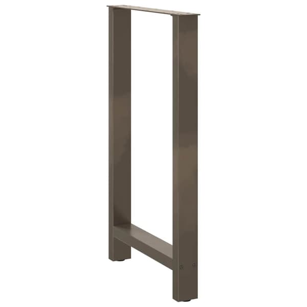vidaXL Barbordben naturstål 2 stk 60x(100-101) cm stål