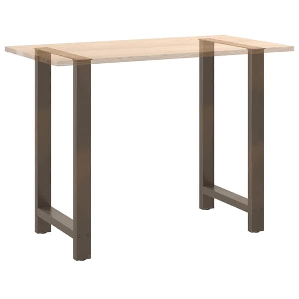 vidaXL Barbordben naturstål 2 stk 60x(100-101) cm stål