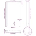 Miniatyrbilde 10 av 10: vidaXL Barbordben naturstål 2 stk 60x(100-101) cm stål