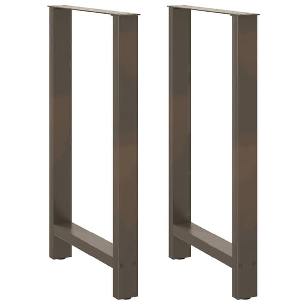 vidaXL Barbordben naturstål 2 stk 60x(100-101) cm stål