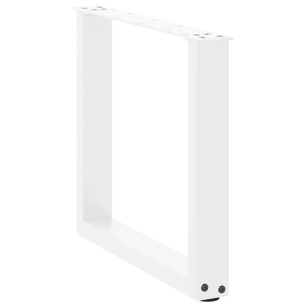 vidaXL sohvapöydän jalat U-muotoiset 2 kpl Valkoinen 50x(42-43) cm
