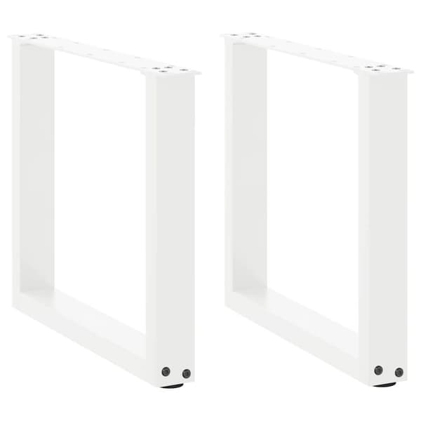vidaXL sohvapöydän jalat U-muotoiset 2 kpl Valkoinen 50x(42-43) cm