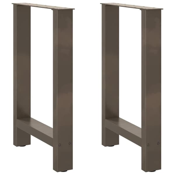 vidaXL sofabordben naturstål 2 stk. 60x(72-73) cm stål