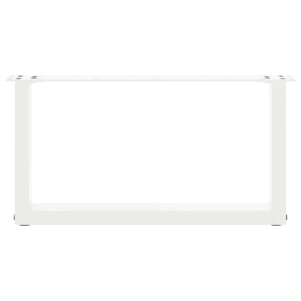 vidaXL Soffbordsben U-formade 2 st vit 70x(30-31) cm stål