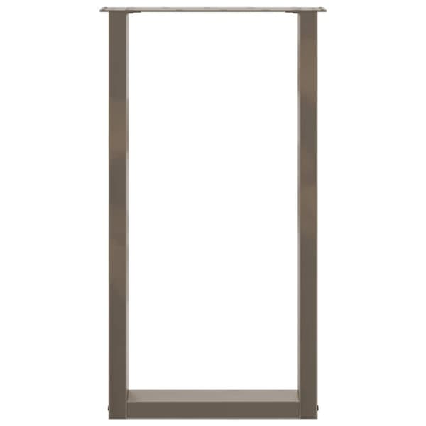 vidaXL Soffbordsben U-formade 2 st naturstål 50x(90-91) cm stål