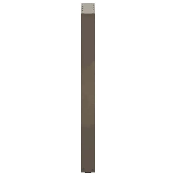 vidaXL Soffbordsben U-formade 2 st naturstål 50x(90-91) cm stål