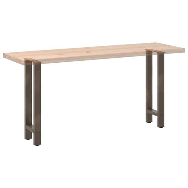 vidaXL sofabordben naturstål 2 stk. 28x(72-73) cm stål