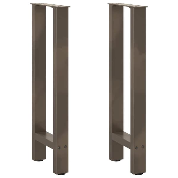vidaXL sofabordben naturstål 2 stk. 28x(72-73) cm stål