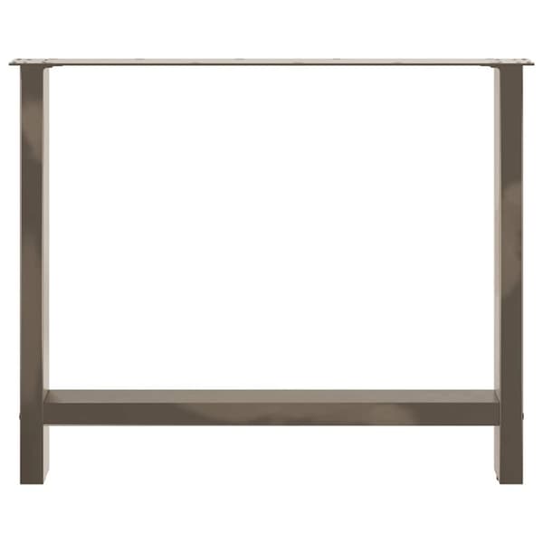 vidaXL sofabordben naturstål 2 stk. 100x(72-73) cm stål