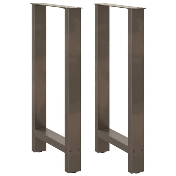 vidaXL Soffbordsben naturstål 2 st 40x(90-91) cm stål