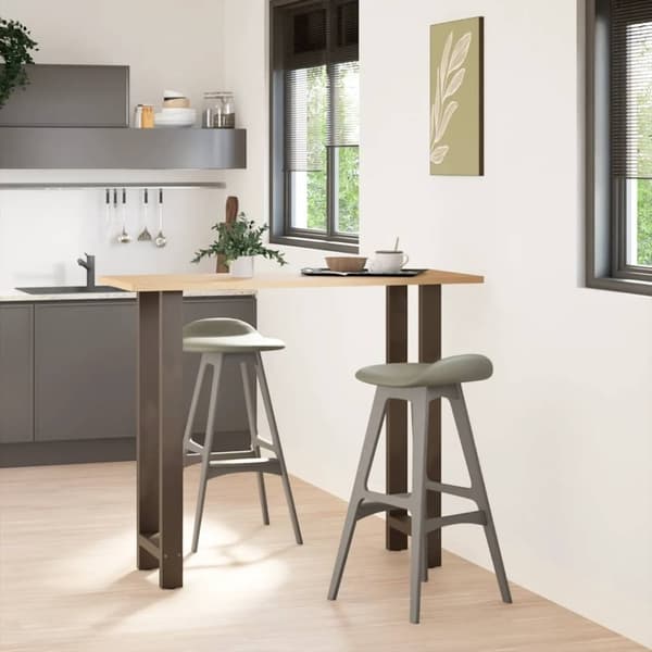vidaXL Soffbordsben naturstål 2 st 40x(110-111) cm stål