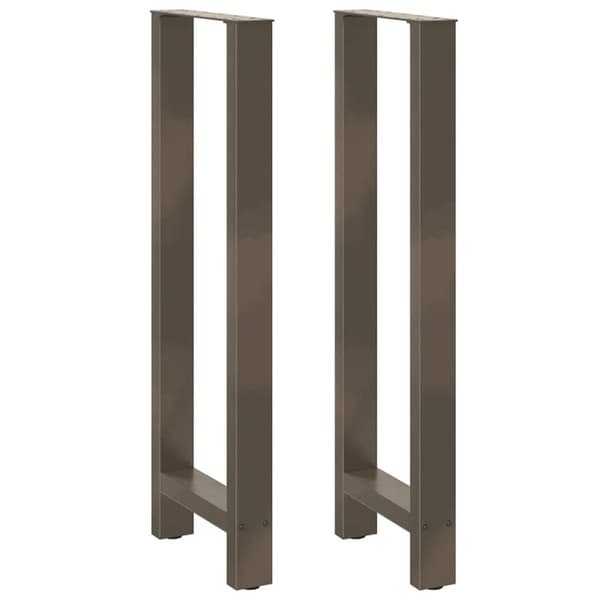 vidaXL Soffbordsben naturstål 2 st 40x(110-111) cm stål