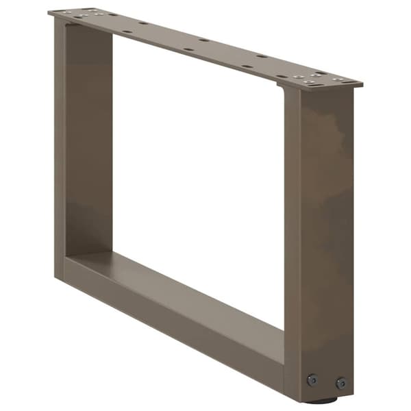 vidaXL Salongbordben U-formet 2 stk naturstål 70 x (30-31) cm stål