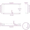 Miniatyrbilde 10 av 10: vidaXL Salongbordben U-formet 2 stk naturstål 70 x (30-31) cm stål