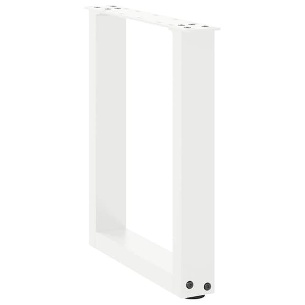 vidaXL Soffbordsben U-formade 2 st vit 38x(42-43) cm stål