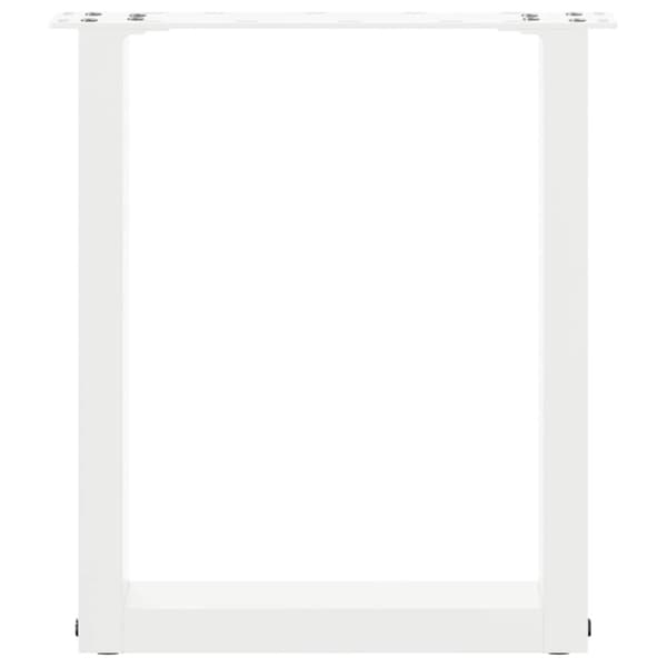 vidaXL Soffbordsben U-formade 2 st vit 38x(42-43) cm stål
