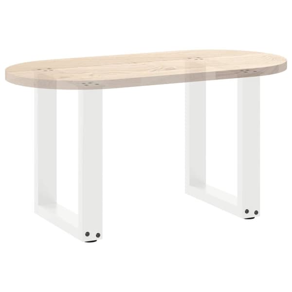 vidaXL Soffbordsben U-formade 2 st vit 38x(42-43) cm stål