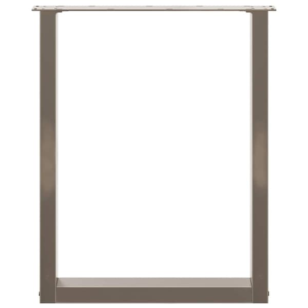 vidaXL Spisebordben U-formet 2 stk naturstål 60 x (72-73) cm stål