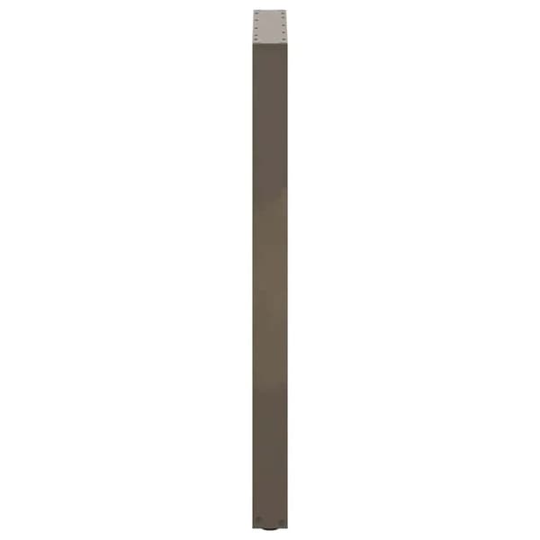 vidaXL Barbordben U-formet 2 stk naturstål 60 x (110-111) cm stål