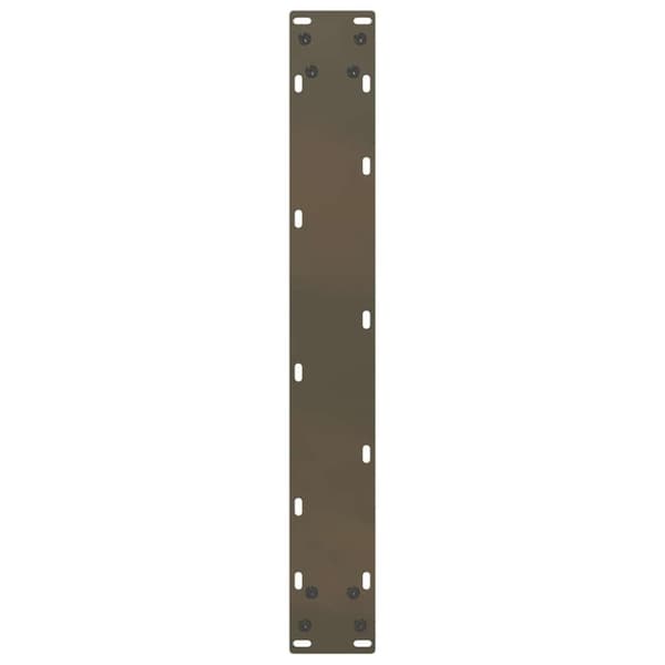 vidaXL Barbordben U-formet 2 stk naturstål 60 x (110-111) cm stål