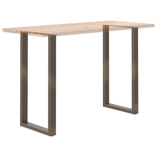 vidaXL Barbordben U-formet 2 stk naturstål 60 x (110-111) cm stål