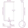 Miniatyrbilde 10 av 10: vidaXL Barbordben U-formet 2 stk naturstål 60 x (110-111) cm stål