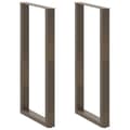 Miniatyrbilde 1 av 10: vidaXL Barbordben U-formet 2 stk naturstål 60 x (110-111) cm stål