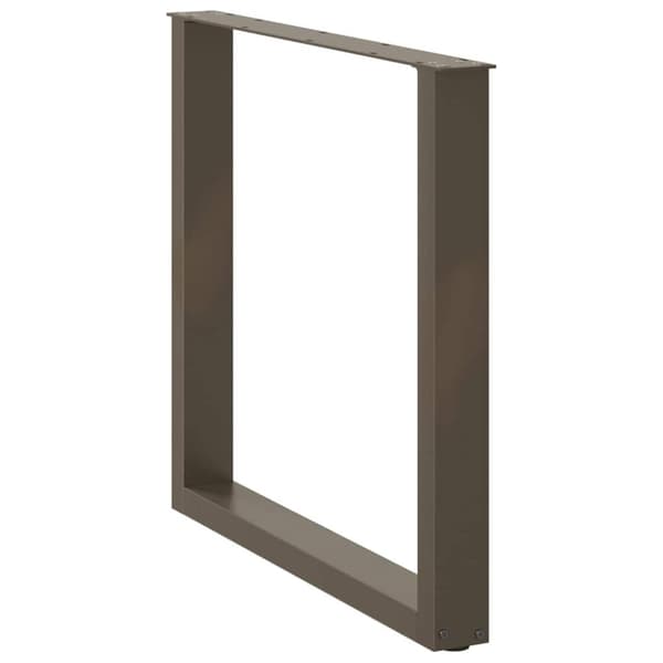 vidaXL Soffbordsben U-formade 3 st naturstål 90x(72-73) cm stål