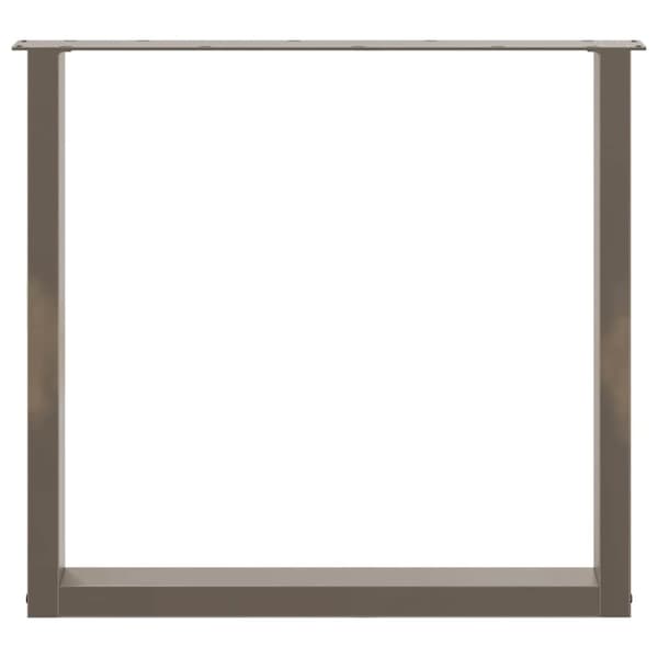 vidaXL Soffbordsben U-formade 3 st naturstål 90x(72-73) cm stål