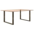 Miniatyrbilde 8 av 10: vidaXL Spisebordben U-formet 2 stk naturstål 100x(72-73) cm stål