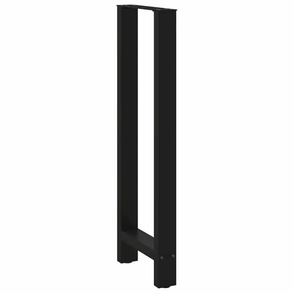 vidaXL Soffbordsben svart 2 st 50x(110-111) cm stål