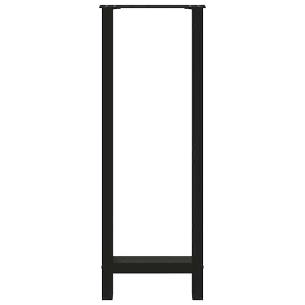 vidaXL Soffbordsben svart 2 st 50x(110-111) cm stål