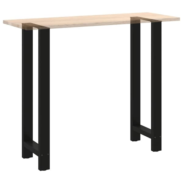 vidaXL Soffbordsben svart 2 st 50x(110-111) cm stål