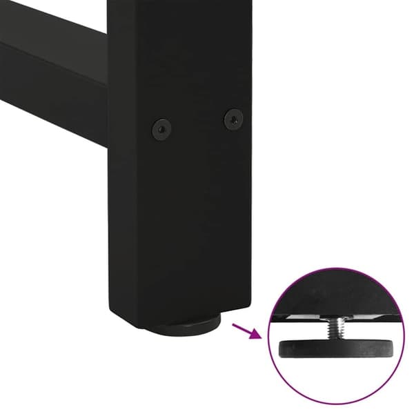 vidaXL Soffbordsben svart 2 st 50x(110-111) cm stål
