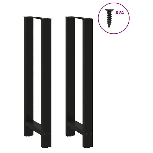 vidaXL sofabordben 2 stk. 50x(110-111) cm stål sort