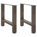 Pikkukuva 3 / 11: vidaXL Sohvapöydän jalat luonnonvärinen teräs 2 kpl 50x(42-43) cm teräs
