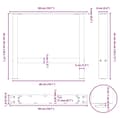 Pikkukuva 11 / 11: vidaXL Sohvapöydän jalat luonnonvärinen teräs 2 kpl 50x(42-43) cm teräs