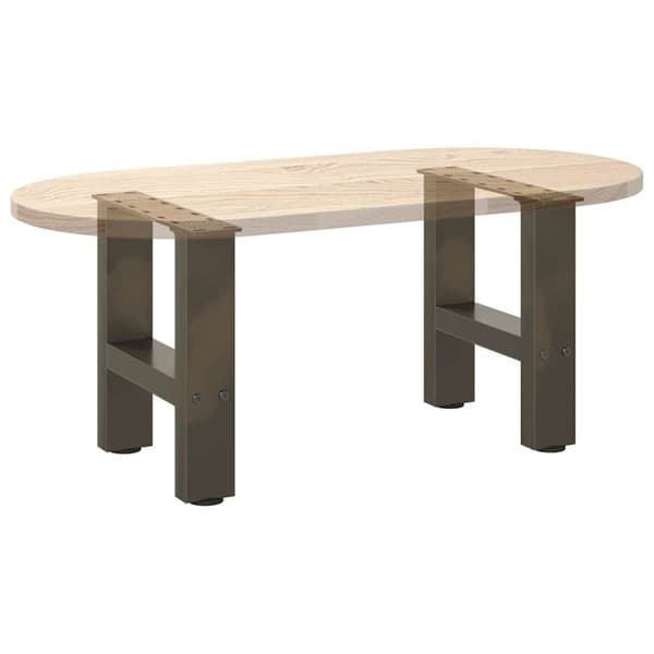 vidaXL Salongbordben naturell 2 stk 40x(30-31) cm stål
