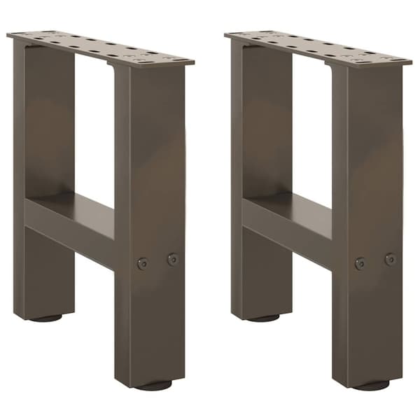 vidaXL Salongbordben naturell 2 stk 40x(30-31) cm stål