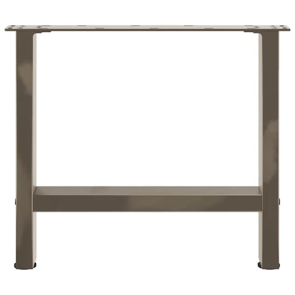 vidaXL Soffbordsben naturstål 2 st 50x(42-43) cm stål