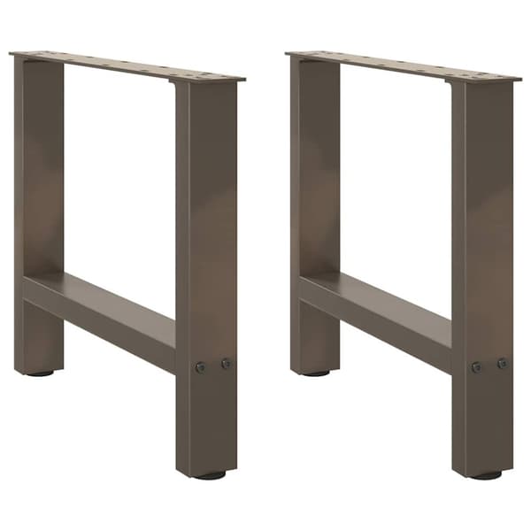 vidaXL Soffbordsben naturstål 2 st 50x(42-43) cm stål
