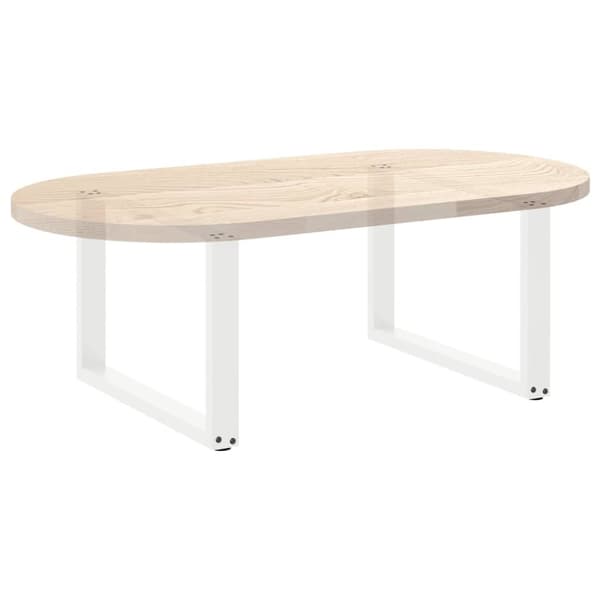 vidaXL sofabordben U-formet 2 stk. 60x(42-43) cm stål hvid