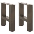 Pikkukuva 3 / 11: vidaXL Sohvapöydän jalat, luonnonvärinen teräs, 2 kpl, 40 x (30-31) cm, teräs