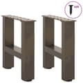 Pikkukuva 5 / 11: vidaXL Sohvapöydän jalat, luonnonvärinen teräs, 2 kpl, 40 x (30-31) cm, teräs