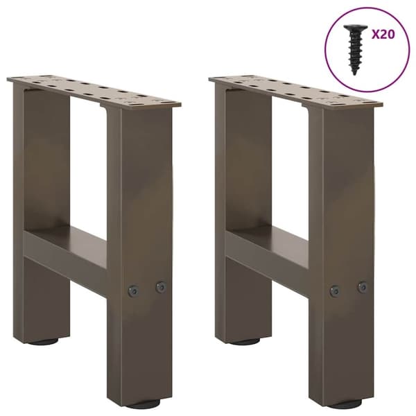 vidaXL Sohvapöydän jalat, luonnonvärinen teräs, 2 kpl, 40 x (30-31) cm, teräs