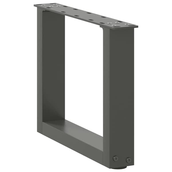 vidaXL Soffbordsben U-formade 2 st antracit 40x(30-31) cm stål